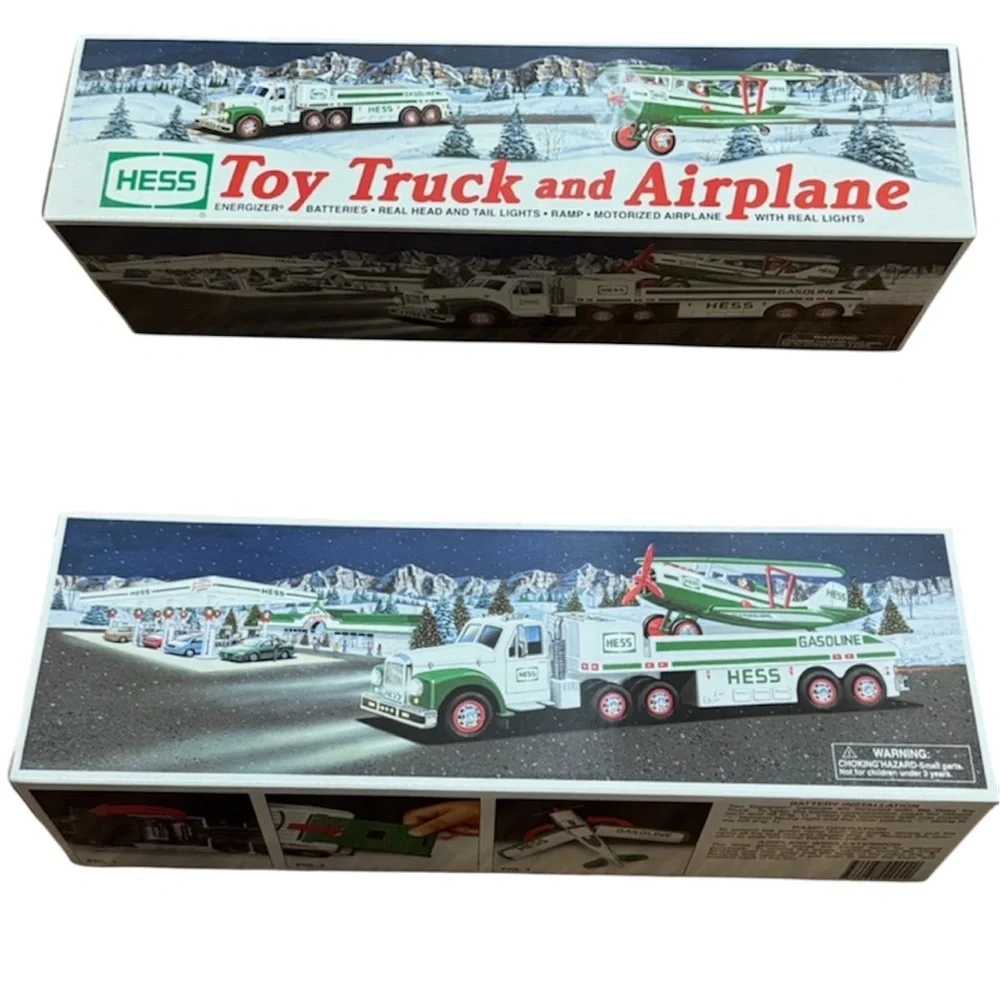 Vintage Hess 2002 Toy Truck and Airplane collectible toy new in box